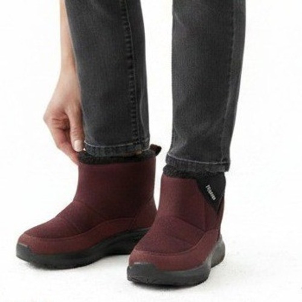 NWT FitVille Wide Comfort‎ Technology Arch Heel Support Boots Burgundy 7.5W